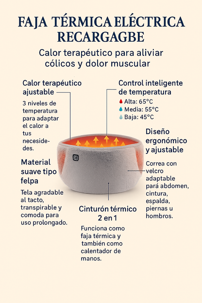 FAJA TERMICA COLICOS - DOLOR LUMBAR